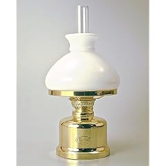 Petroleumlampe OLD DANISH Messing poliert mit Opal Glasschirm von E.S.Soerensen