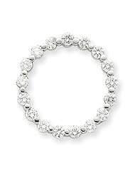 14k White Gold Diamond Pendant