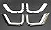 u-Box Silver Chrome Door Storage Cover Trim for 2011-2017 Jeep Wrangler 4-Door - Set