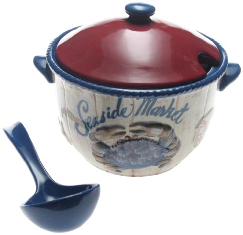 Best Cheap Certified International Seaside Market Soup Tureen with Ladle, 3-Quart