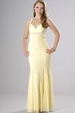 Yellow Beaded Empire Evening dresses by Sean Collection