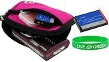 2n1 Neoprene Sleeve (Hot Pink) Case and LI-50B 925mAh Li-Ion Battery for Olympus Stylus Tough-8000 Digital Camera Silver