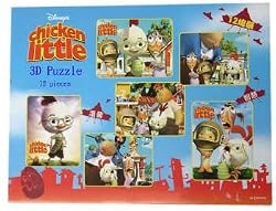 Disney Chicken Little 6 in 1 -- 3D Wood Puzzle Toy
