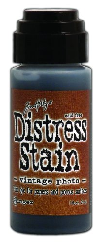Ranger TDW-29892 Tim Holtz Distress Stain Fluid Water-Based Dye, Vintage Photo, 1-Ounce