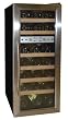 Vinotemp VT-21TEDS Thermo-Electric Digital Dual-Zone 21-Bottle Wine Chiller, Black and Stainless