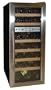 Vinotemp VT-21TEDS Thermo-Electric Digital Dual-Zone 21-Bottle Wine Chiller, Black and Stainless