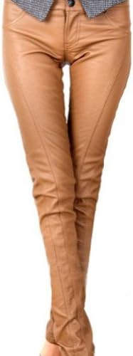 Vobaga Women Fashion Slim Fit PU Leather Pencil Pants Trousers