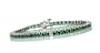 4.02ct Genuine Emerald Bracelet in 14Kt White Gold