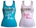 Junior Angel Baby Studded Ribbed Screen Tank Top