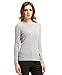 MIUK Women's 100% Cashmere Sweater Basic Slim Round Neck Long Sleeve Pullovers