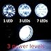 LifeSaverTools Water Resistant Headlamp with 7 Intense Bright LED Lights. 3 Power Levels with Mold & UV Resistant Adjustable 