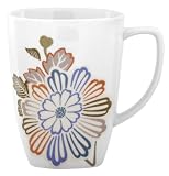 Corelle Square Vitrelle 12 Ounce Porcelain Mug, Cocoa Blossom