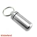 Pillendose Schlüsselanhänger Aluminium Medikamenten Kapsel Pill Fob Pillen Box Wasserdicht Midi von BLISTERLAND Farbe: Silber
