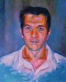 Custom Order #3V-YYX, Oil on Canvas, Custom Painting of The Person You Love, For 1 Person of Customer's Choice, Style: Photo-Realism, with Signature Text YOU MEAN THE WORLD TO ME, Canvas Size 26 x 37 inch