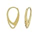 1 Pair Sterling Silver Leverback Ear Wires Earring Connector , 14kt Gold Plated