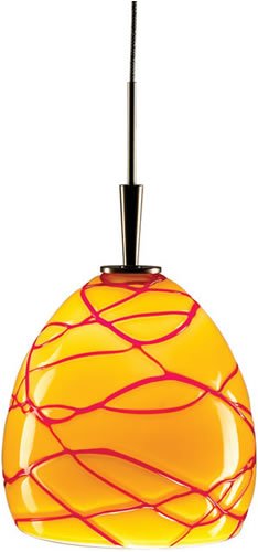 Alico PC4250-65 Fila 12v Pendant Amber Shade With Red