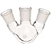 Chemglass CG-1524-A-01 Glass 15mL Round Heavy Wall 3 Neck Bottom Boiling Flask with 14/20 Standard Taper Outer Joint