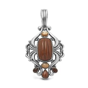 Carolyn Pollack Sterling Silver Fiery Red Passion Gemstone Enhancer by