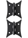 Pair of Black Lacquer Colonial Butterfly Hinges - 2 1/4