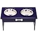 Wooden Elevated Pet Feeder - Blue 10"