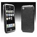 KMS - BLACK SKIN CASE & SCREEN PROTECTOR FOR APPLE IPHONE 3G 3GS