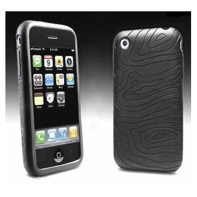 KMS - BLACK SKIN CASE SCREEN PROTECTOR FOR APPLE IPHONE 3G