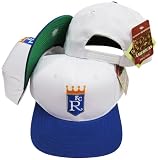 Kansas City Royals White / Blue Two Tone Plastic Snapback Adjustable Plastic Snap Back Hat / Cap