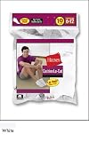 CUSHION LO-CUT - WHT W/GRY HEEL & TOE SOCKS 10 Pack