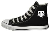 Converse Chuck Taylor All Star Hi Top Black Texas A&M University Logo White Canvas
