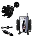 Sanyo MM-5600 Flexible Auto Windshield Holder with Car Charger - Uses Gomadic TipExchange