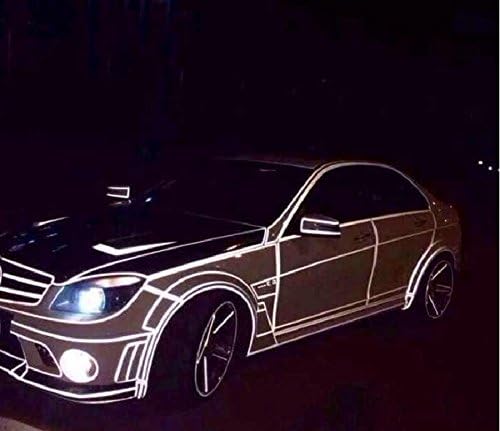 Reflect line Deco tape custom dress up fluorescence reflection width 1cm 45m to choose Color White Blue Red Yellow (Red)