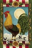 Country Rooster Large Flag