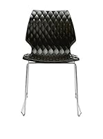 Metalmobil Set Silla 2 Uds. Uni-552 Negro/cromo