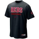 Nike Cincinnati Reds Black MLB Practice T-shirt