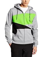 Urban Classics Sudadera (Gris / Verde)