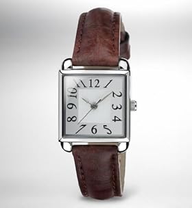 Square Face Analogue Vintage Strap Watch
