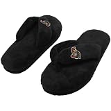 NHL Ottawa Senators Ladies Black Pillow Plush Thong Slippers (5/6)