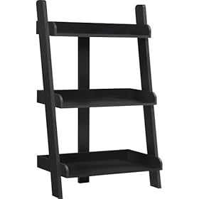 Leaning 3 Shelf Bookcase - Black by Altra Furniture