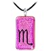 Holly Lynn Pink Scorpio Zodiac Dichroic Glass Necklace