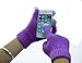 BicycleStore® 1 Pair Bluetooth Talking Glove Touch Screen Gloves Winter Warmer for Men Women Built-In Speaker and Microphone Hand Gesture for Creative Answer (purple)