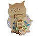 Handmade Artisan Organic Wood Decorative Puzzle - Owl Family I (Hand-painted)