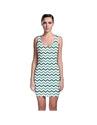 Chevron Print Spring Polyester/Spandex Stretchy Bodycon Dress 