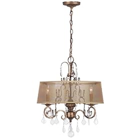 World Imports Lighting 1943-90 Belle Marie 3-Light Chandelier, Antique Gold by World Imports