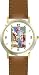 General Robert E. Lee American Theme - WATCHBUDDY&reg; DELUXE TWO-TONE THEME WATCH - Arabic Numbers - Brown Leather Strap-Children's Size-Small ( Boy's Size & Girl's Size )