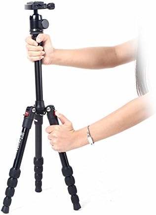 Triopo MT-2205+KJ-1S Adjustable Portable Aluminum Tripod Ball Head for Canon Nikon Sony DSLR Camera