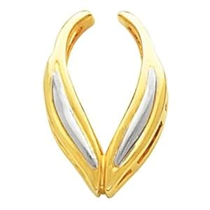 Pendant Enhancer in 14k Yellow & White Gold
