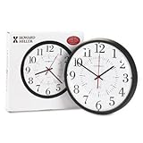 Howard Miller Alton Auto Daylight Savings Wall Clock 14in Black Shatter-Res ....