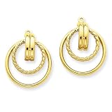 14k Polished & Twisted Fancy Earring Jackets