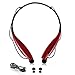 Universal Bluetooth Neckband Headphones S Gear -HV-Digitial 800 Wireless Headset Sweatproof Running Gym Exercise Stereo Earphones Noise Cancelling Earbuds BlackRed