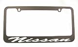 Nissan Script Black Metal license Plate Frame with 2 free caps